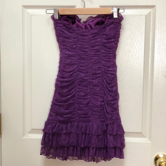 Bebe Ruched Ruffle Dress - Picture 2 of 2